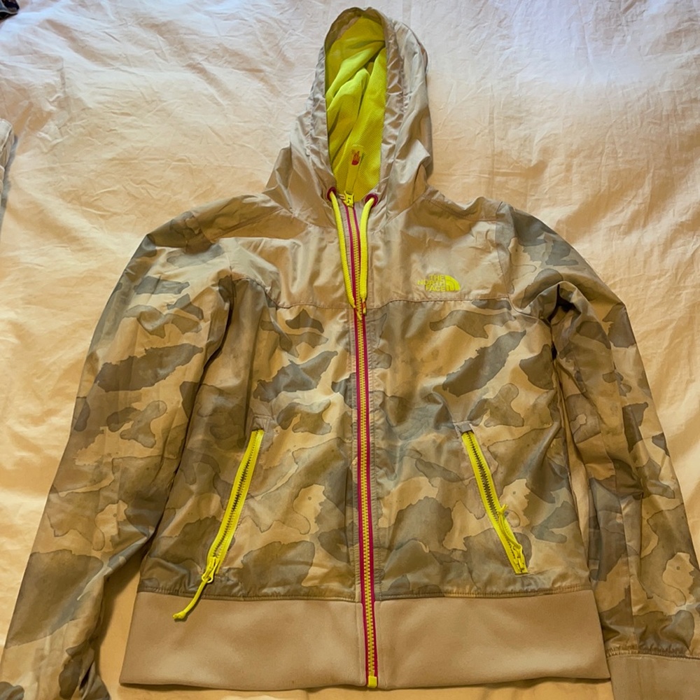 Camo North Face Wind Breaker Jacket